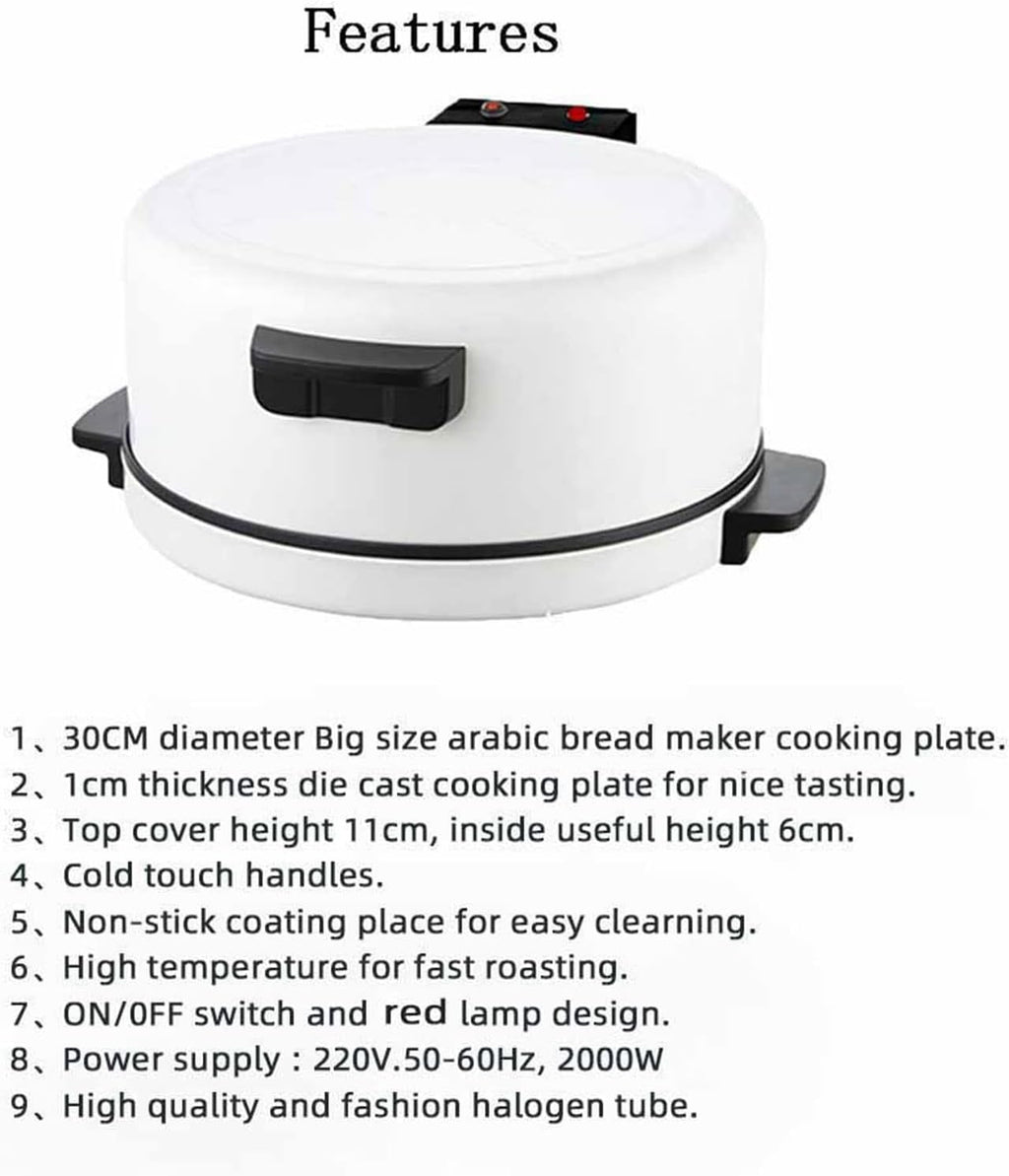 2000W Electric Non-Stick Pizza Maker Oven